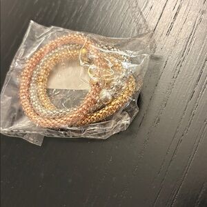 Gold and Silver Beaded Bracelets